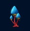 Fantasy magic mushroom with umbrella cap toadstool