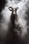 Fantasy male goat - goat deity - goat god - dark background