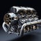 Fantasy Meticulous auto engine disassembly: a comprehensive visual journey, intricate components, gears, pistons