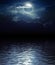 Fantasy Moon and Clouds over water