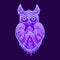 Fantasy mystical purple owl