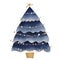 Fantasy night sky Christmas tree with Gold Christmas balls garland and Chrismas star illustration for decoration on Christmas