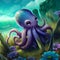 Fantasy octopus from fairy tales