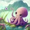 Fantasy octopus from fairy tales