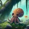 Fantasy octopus from fairy tales