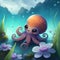 Fantasy octopus from fairy tales