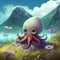 Fantasy octopus from fairy tales