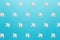 Fantasy Ñoncept. Artwork. Trendy pattern made with Unicorns on bright light blue background