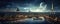 Fantasy paris eifel tower in night city landscape