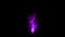 Fantasy purple magic smoke fire effects in the dark with sparkling shinning particle and spiral curve line