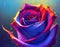 fantasy rose in violet color, illustration, ai generated image