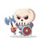 Fantasy RPG Game Character monsters and heros Icons Illustration. evil enemy warrior skeleton with axe and shield