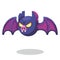 Fantasy RPG Game Character monsters and heros Icons Illustration. Evil vampire bat enemy with wings and fangs, cave