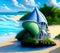 Fantasy Seashell-Like House, Generative AI Illustration