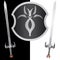 Fantasy shield and swords