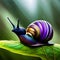 Fantasy Snail with a Purple Shell