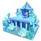 Fantasy snow castle - 3d art
