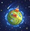 Fantasy Space Toy Planet for Kids in Starry Cosmos