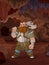 Fantasy Style Dwarf in the Magic Cave