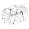 Fantasy text calligraphy with decor elements vector