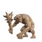 Fantasy Troll monster from Scandinavian mythology holding a wooden club weapon. Isolated 3D illustration