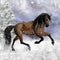 Fantasy Winter Horse In The Snow, Greeting Card / Background