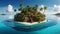 Fantasy World, Floating Island on Water, Covered Island Fantasy World, Floating Island on Water, Coconut Covered Island