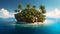 Fantasy World, Floating Island on Water, Covered Island Fantasy World, Floating Island on Water, Coconut Covered Island