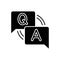 FAQ black glyph icon