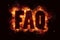 Faq fire text flame flames burn burning hot explosion