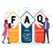 FAQ - Frequently asked questions acronym, business   concept.