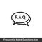 FAQ, frequently asked questions vector icon