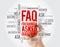 FAQ - Frequently Asked Questions word cloud, business concept background