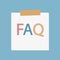 FAQ Frequently Asked Questions written in notebook paper