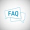 FAQ icon. Frequently Asked Question as Blue Speech bubble. Element of web icon for mobile concept and web apps. Vector
