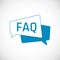 FAQ icon. Frequently Asked Question as Speech bubble. Element of web icon for mobile concept and web apps. Vector illustration