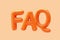 FAQ orange foil balloon