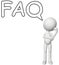 FAQ speech bubble icon 3D cartoon person