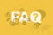 FAQ web page banner concept with thin line flat design