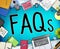 FAQS Frequently Asked Questions Information Concept