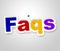 Faqs Sign Means Frequently Asked Questions And Advertisement