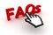 FAQs text with computer cursor