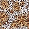 Far Eastern leopard fur seamless vector print