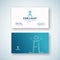Far Light Abstract Vector Sign or Logo and Business Card Template. Searchlight Tower Symbol from A and L letters with