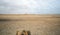 Far view Red Pyramid from Bent pyramid showing landmark architecture on desert landscape