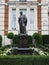 Faraday monument in Savoy Place in London