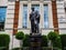 Faraday monument in Savoy Place in London, hdr