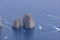 Faraglioni, attractive coastal rock formation eroded by waves, Capri, Italy
