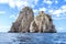 Faraglioni of Capri island as seen from boat, Italy