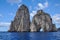 Faraglioni of Capri view from the sea